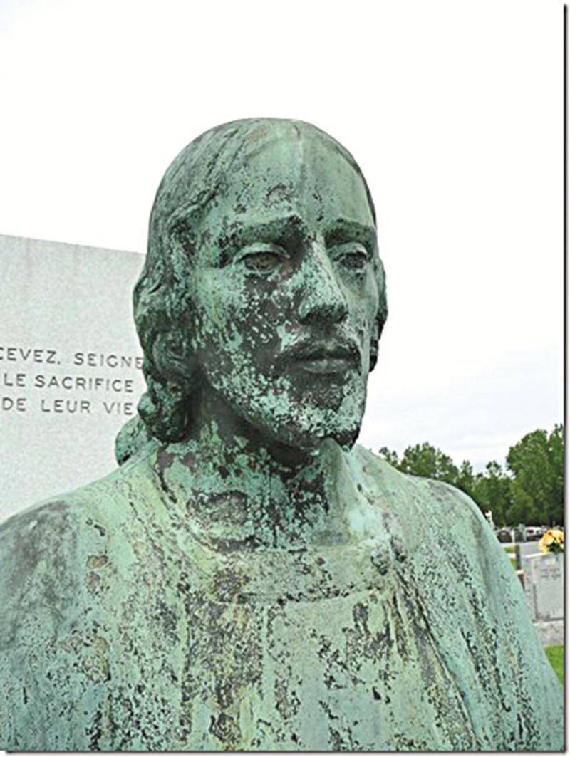 La statue volée est une œuvre de J.-Émile Brunet conçue en 1938, puis inaugurée en 1939. Photo Centre d’histoire de Saint-Hyacinthe