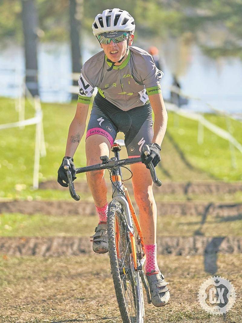 Matis Boyer a fini 6e de sa catégorie au championnat canadien de cyclocross.Photo Martin Labelle