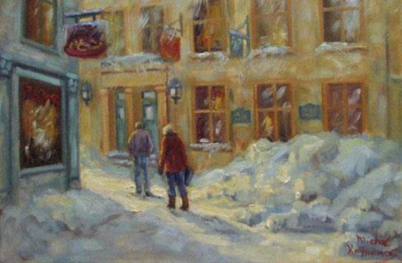 Venez rencontrer et voir à l’oeuvre le peintre Michel Raymond le mercredi 6 février, de 19 h 30 à 22 h, à la Salle Gadbois du Centre culturel (800, rue Turcot). Natif de Montréal, il est imprégné des ambiances de la ville et aime rendre les atmosphères créées par les lumières qui ondulent sur la chaussée et par les personnages. Il explore notamment le mouvement de la pluie ou de la neige qui virevolte afin de produire une illusion de mouvement qui dynamise le sujet urbain. Traduire la lumière su