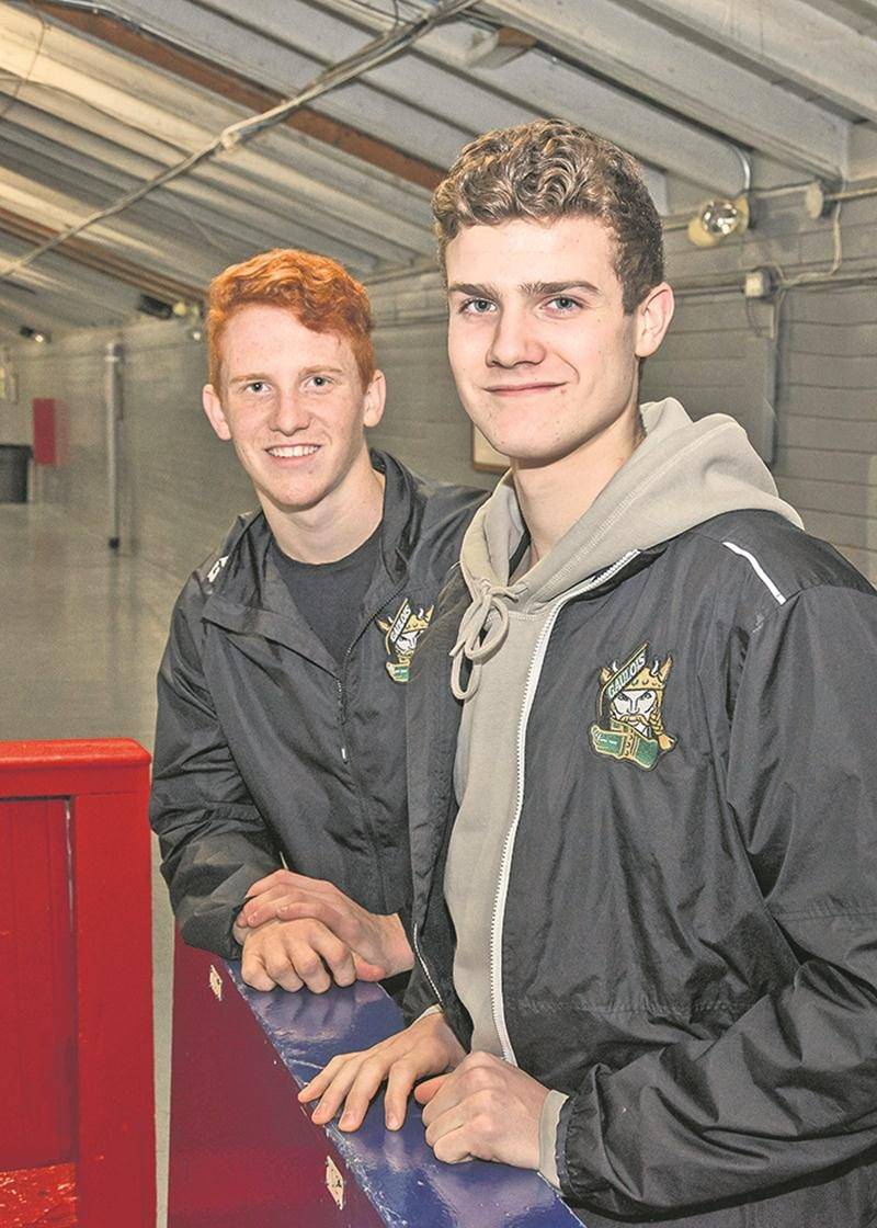 Samuel Cartier et Jacob Gaucher se partagent le rôle de capitaine des Gaulois depuis le début de la saison. Photo François Larivière | Le Courrier ©