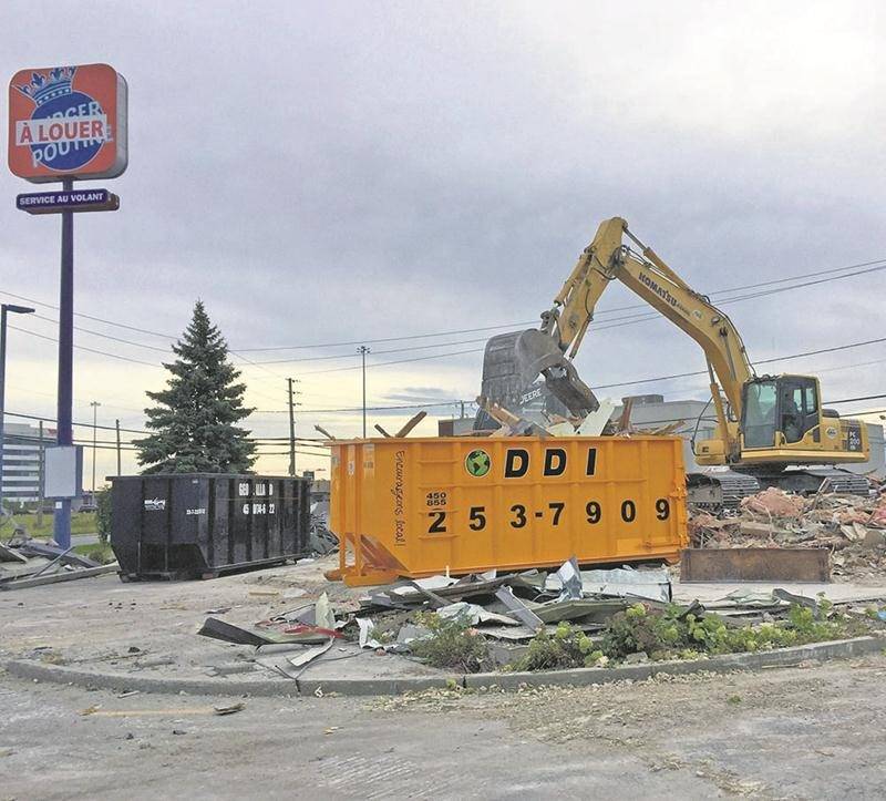 L’ancien Burger King réduit en miettes