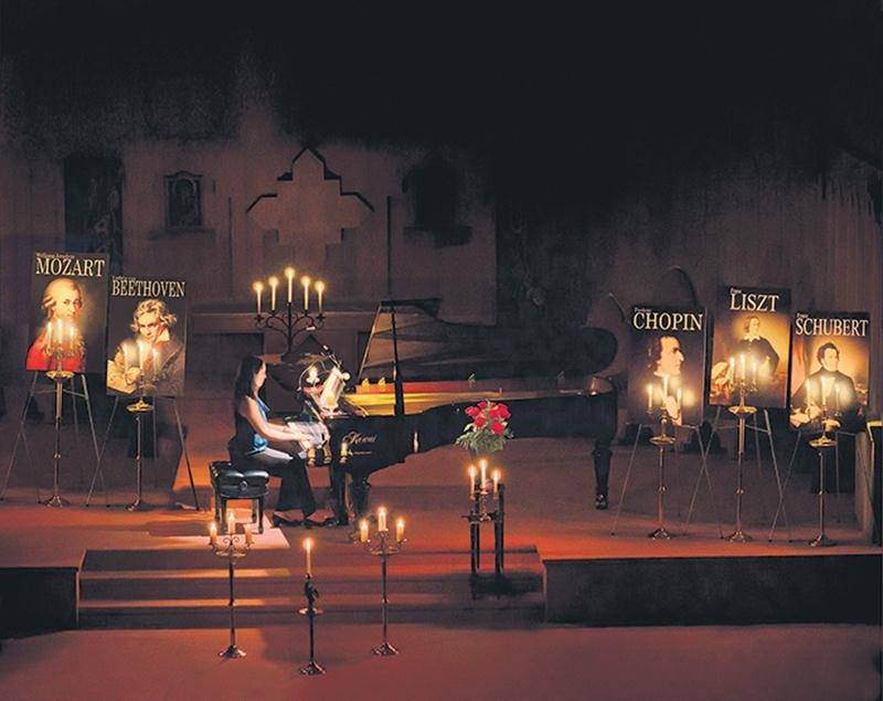 Un piano sous les chandelles